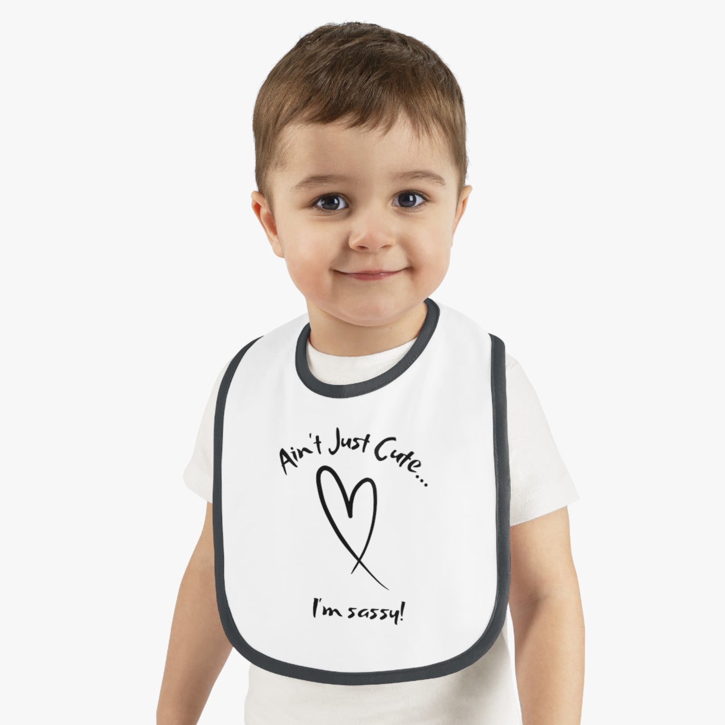 Sassy Baby Contrast Trim Jersey Bib