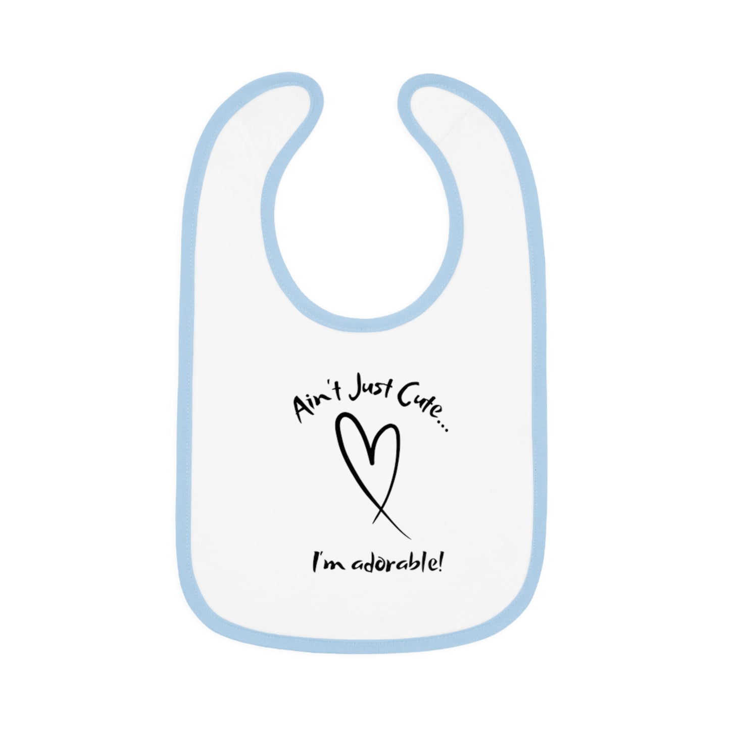 Adorable - Baby Contrast Trim Jersey Bib