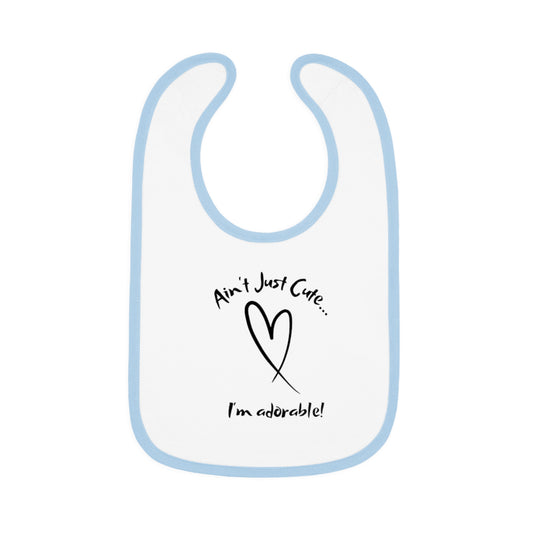 Adorable - Baby Contrast Trim Jersey Bib