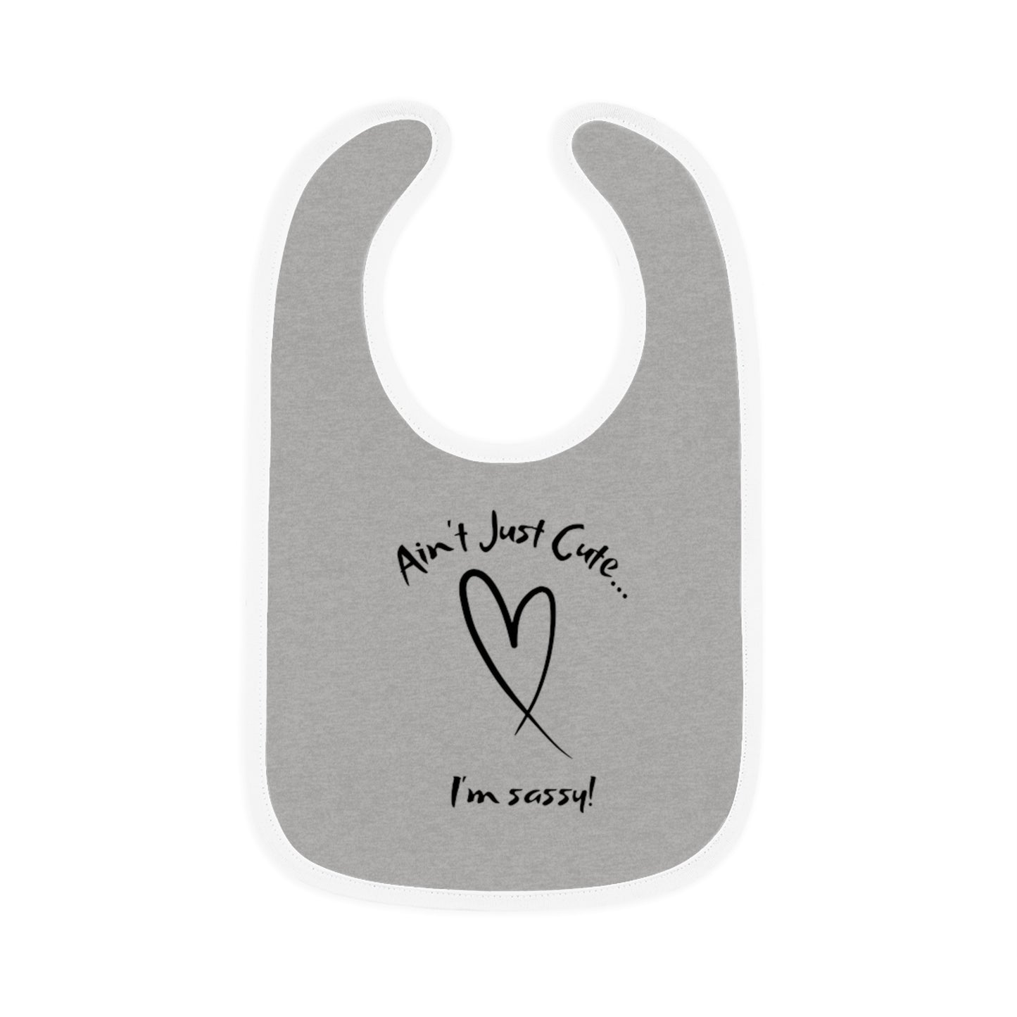 Sassy Baby Contrast Trim Jersey Bib