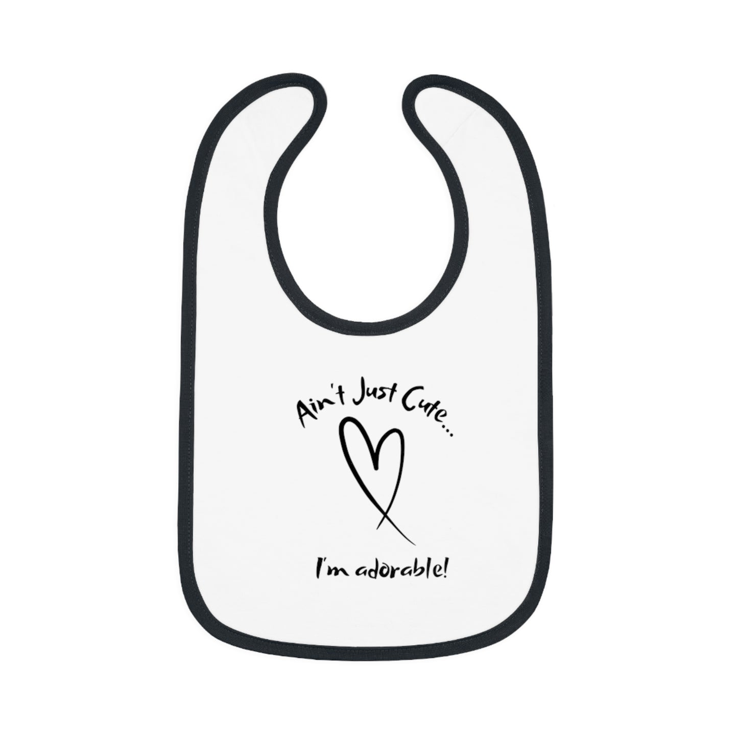 Adorable - Baby Contrast Trim Jersey Bib