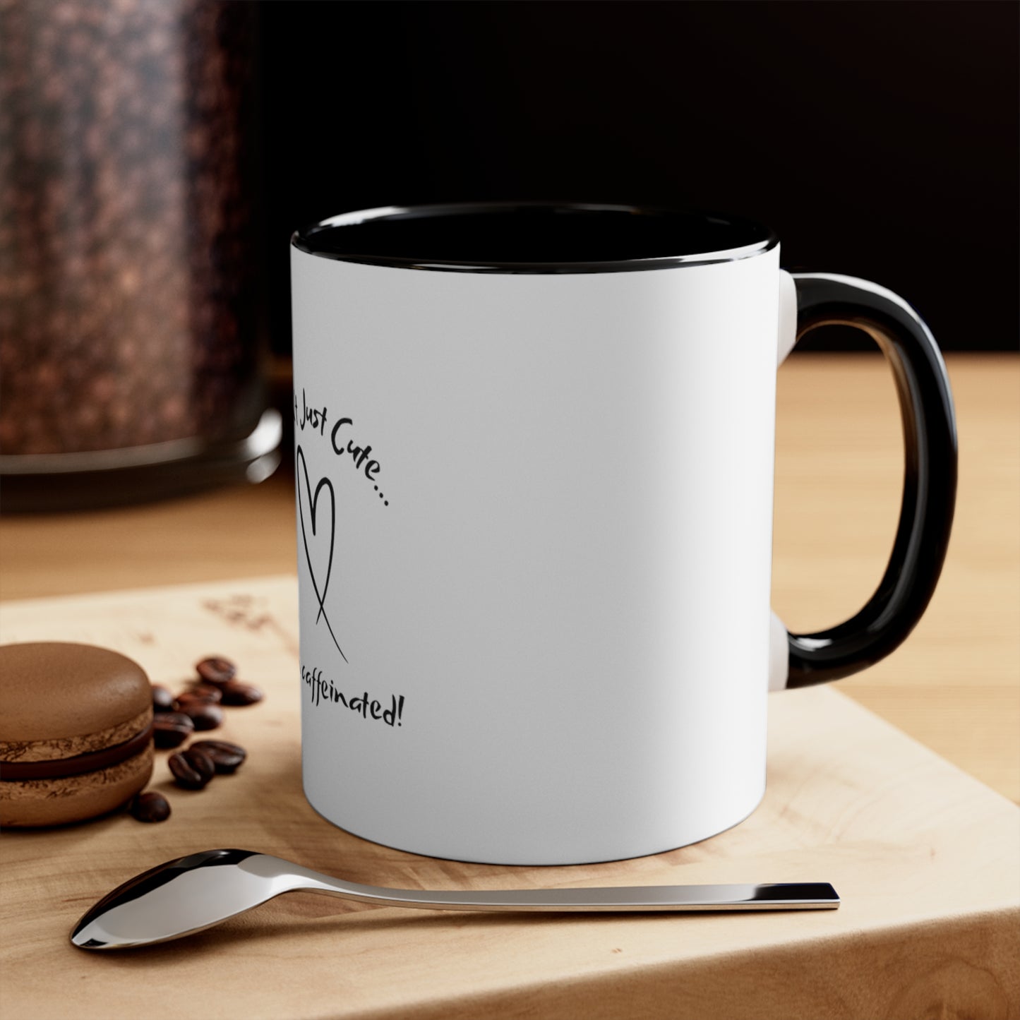 "Caffeinated" 2 tone Coffee Mug, 11oz