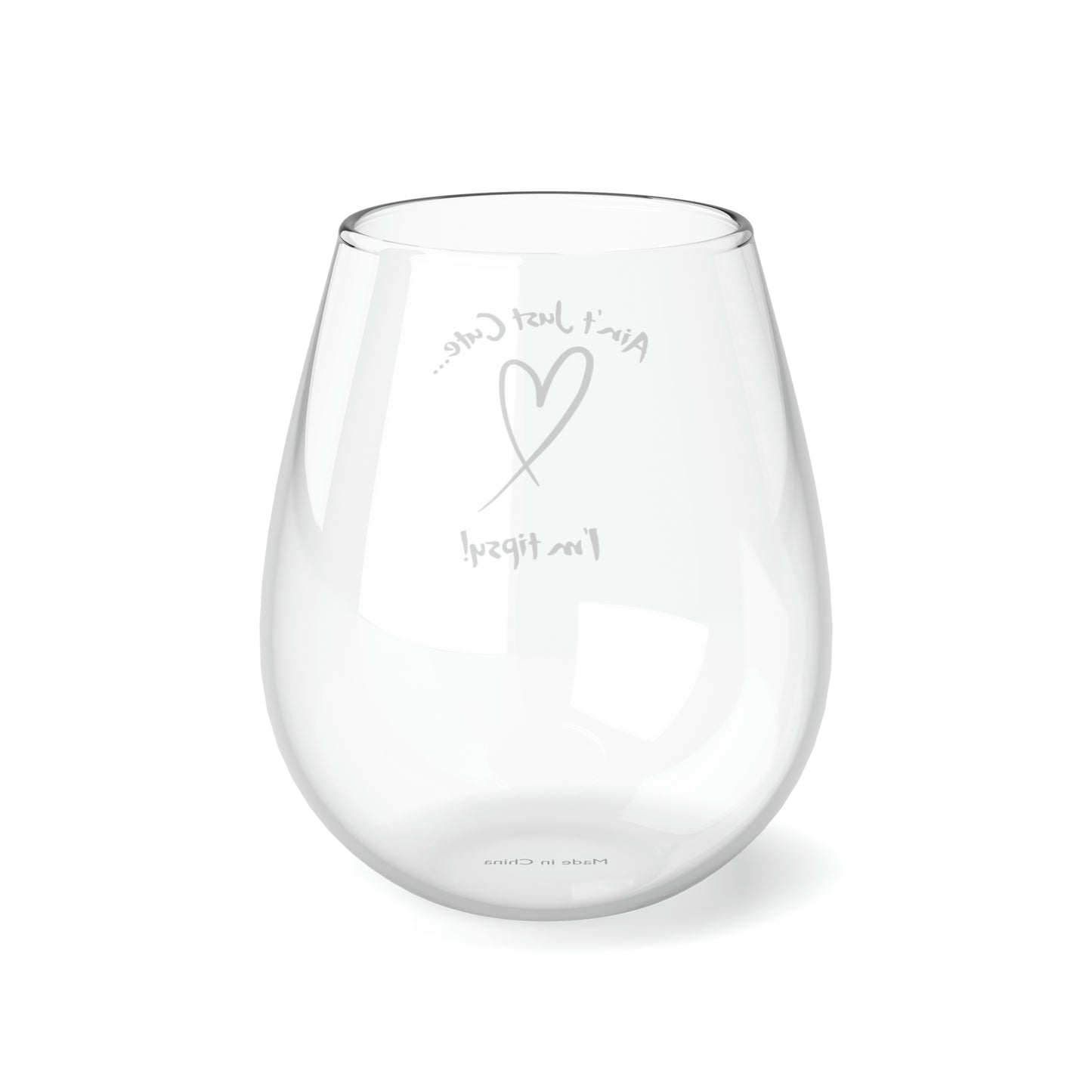 Tipsy - Stemless Wine Glass, 11.75oz