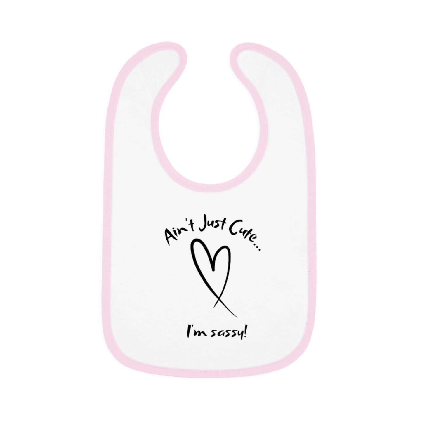 Sassy Baby Contrast Trim Jersey Bib