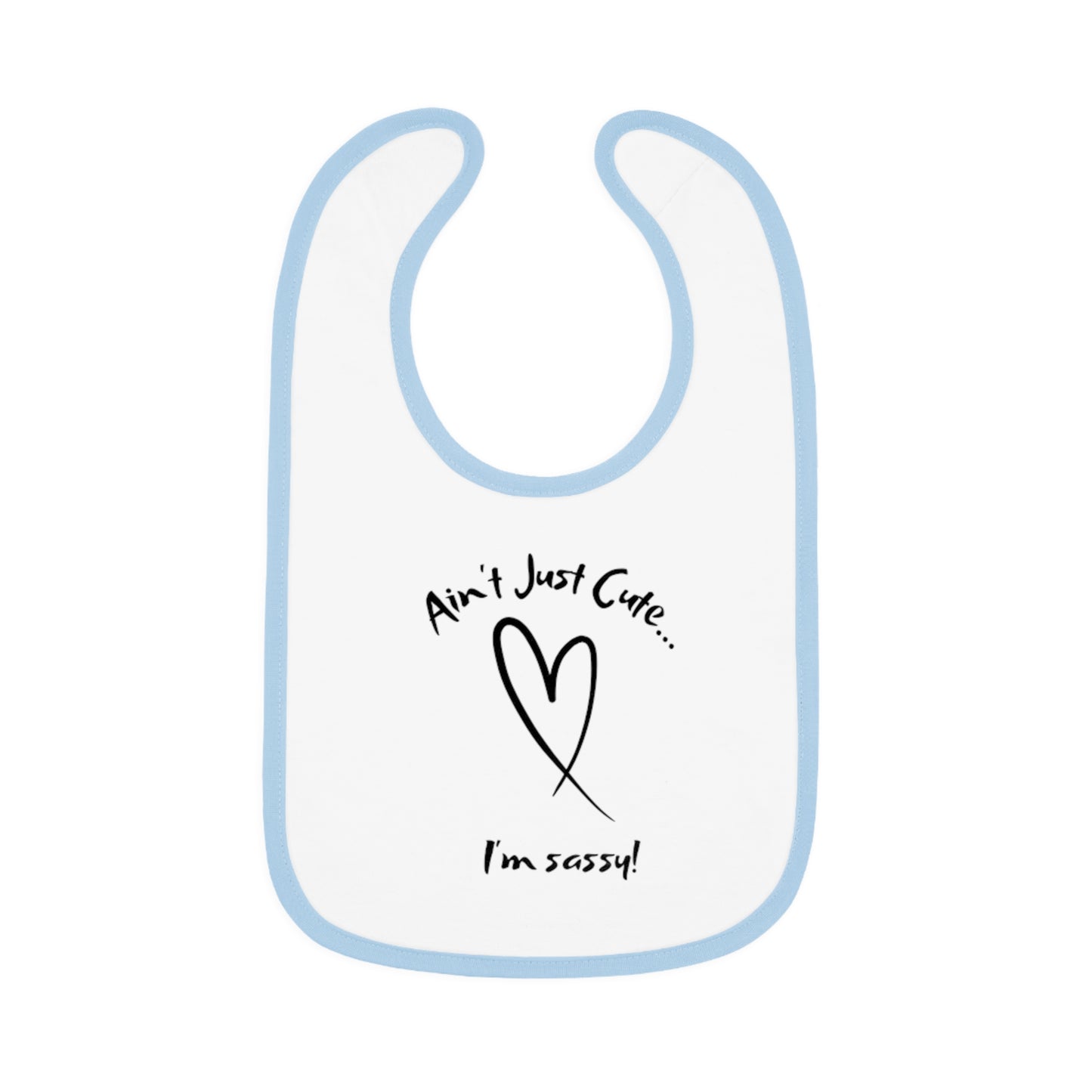 Sassy Baby Contrast Trim Jersey Bib