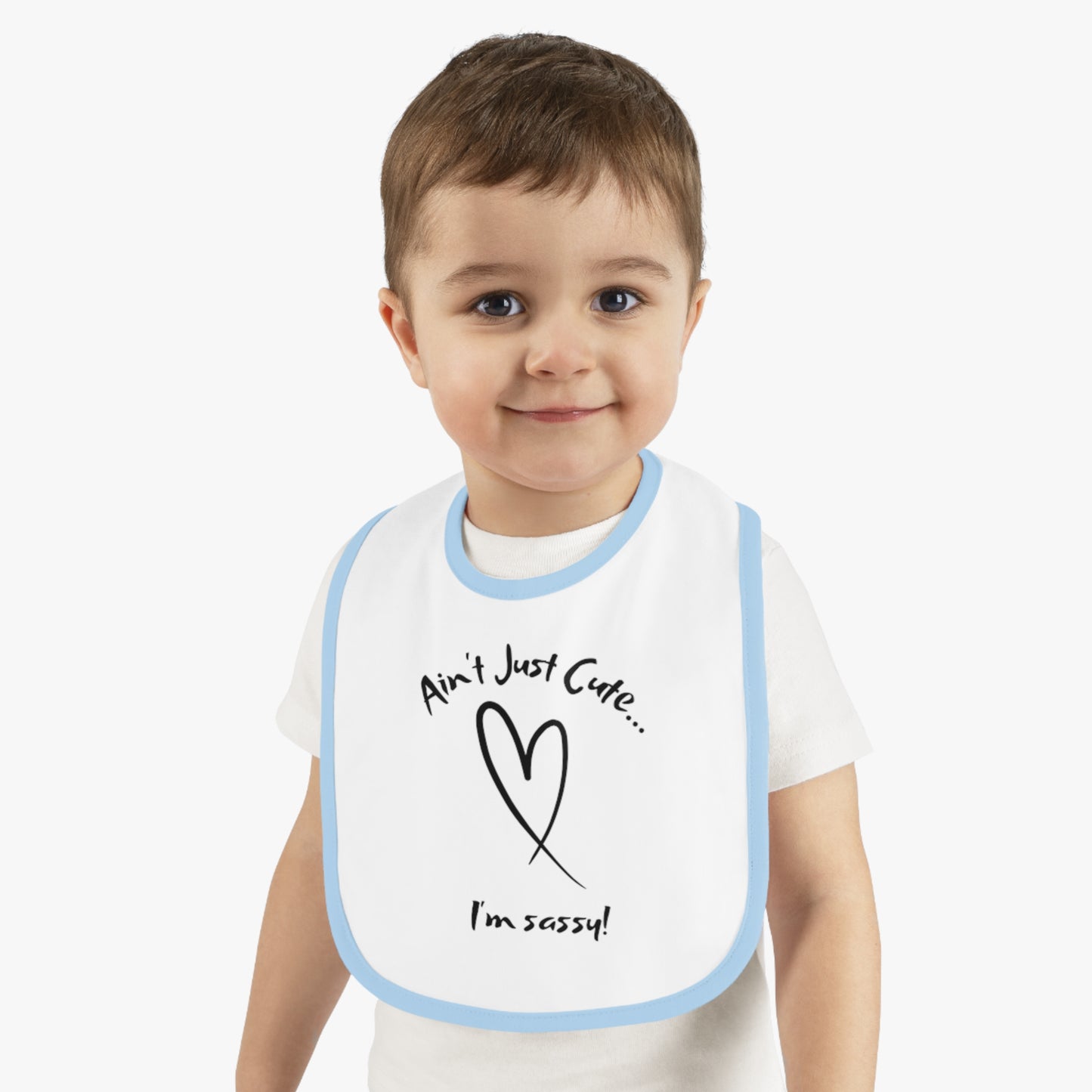 Sassy Baby Contrast Trim Jersey Bib