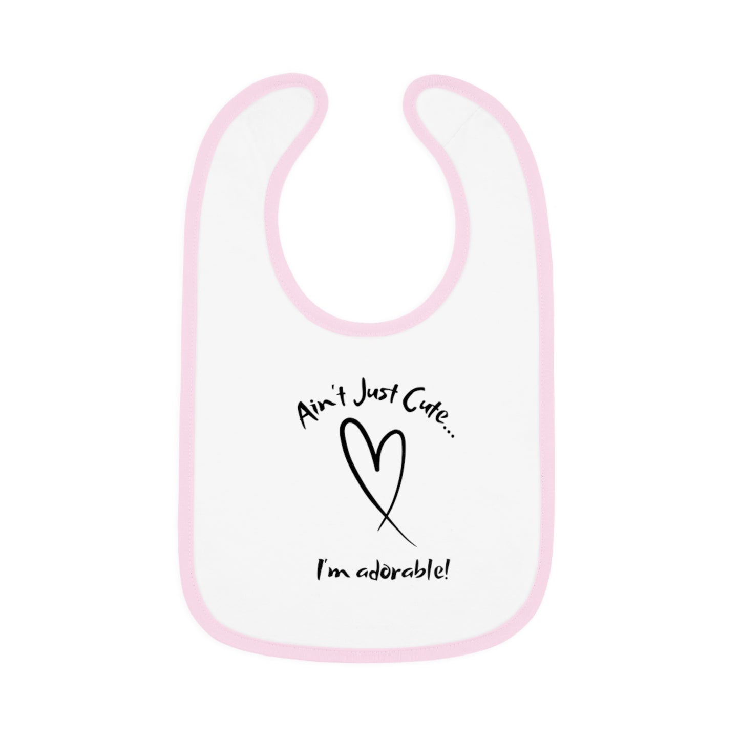 Adorable - Baby Contrast Trim Jersey Bib