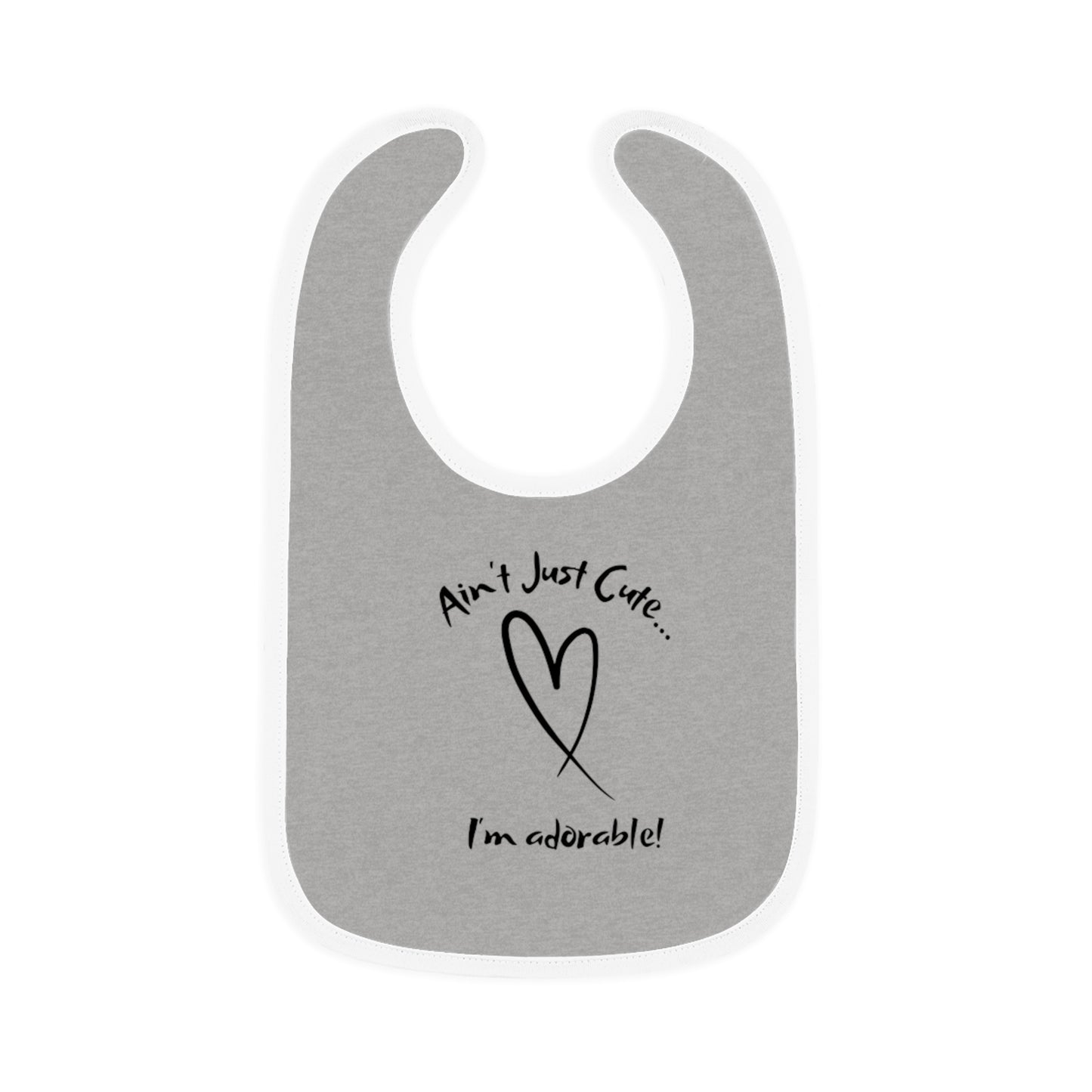 Adorable - Baby Contrast Trim Jersey Bib