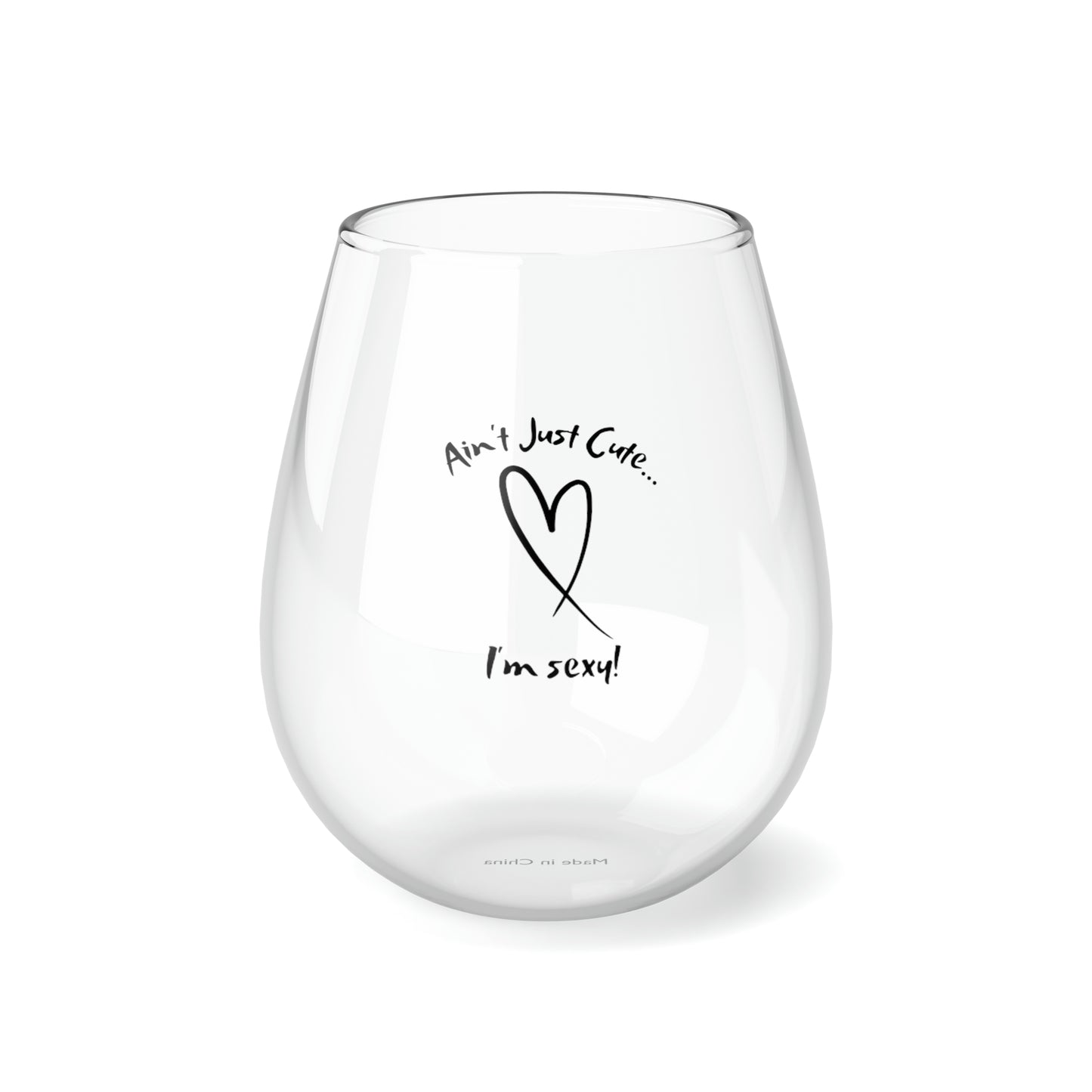 "Sexy" Stemless Wine Glass, 11.75oz