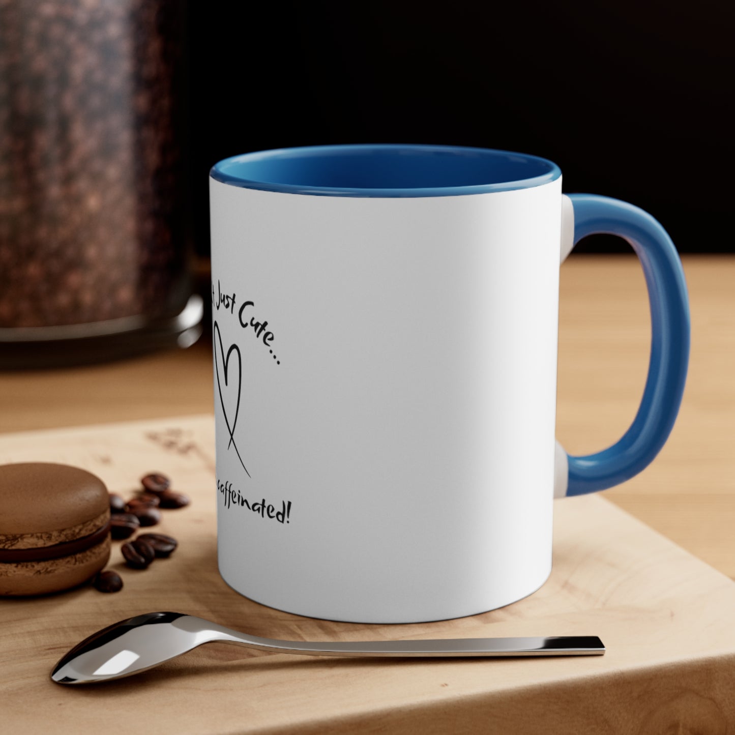 "Caffeinated" 2 tone Coffee Mug, 11oz