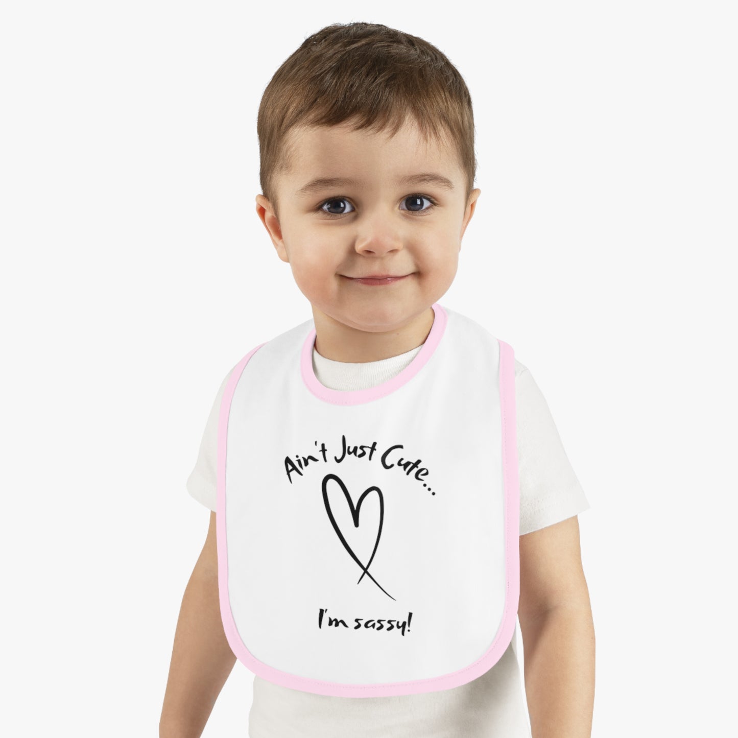 Sassy Baby Contrast Trim Jersey Bib