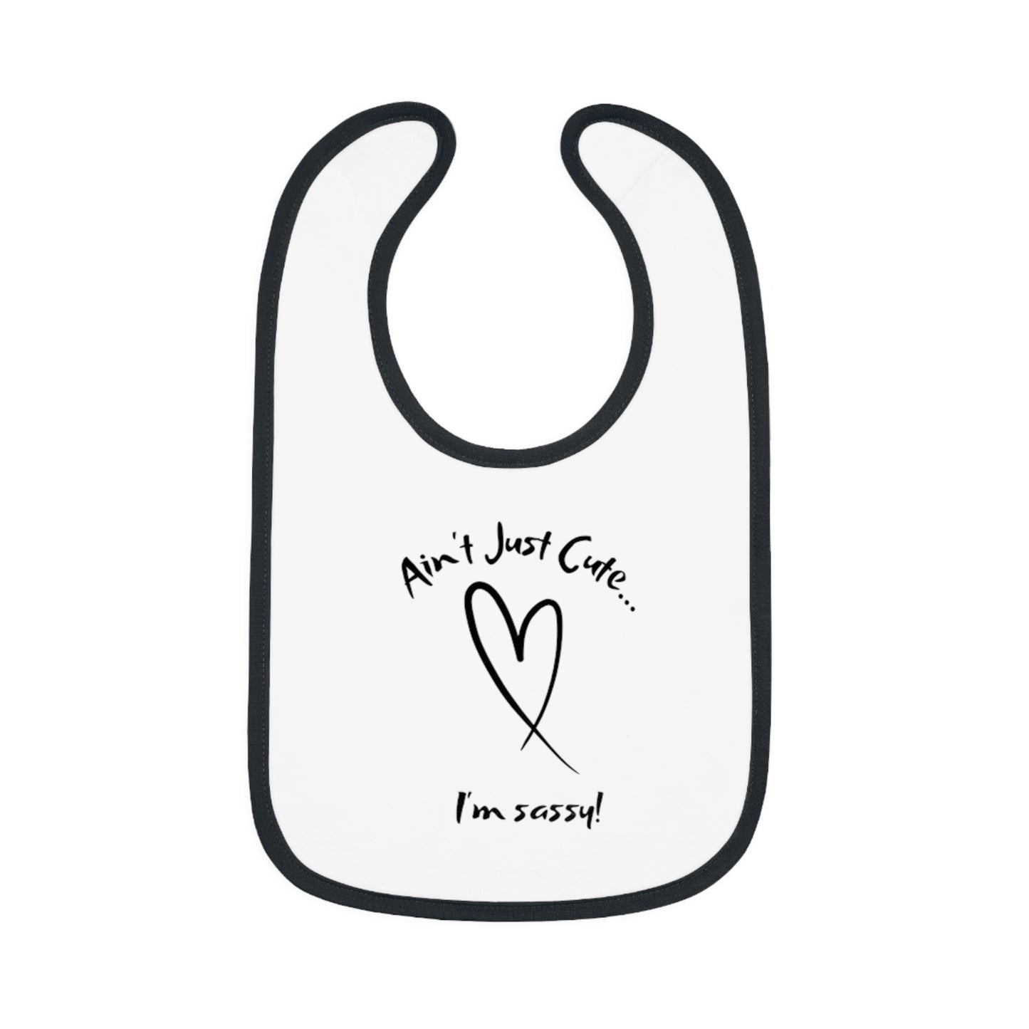 Sassy Baby Contrast Trim Jersey Bib