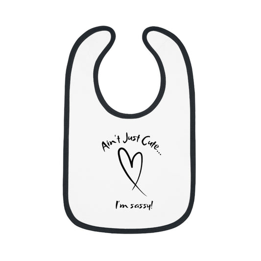 Sassy Baby Contrast Trim Jersey Bib