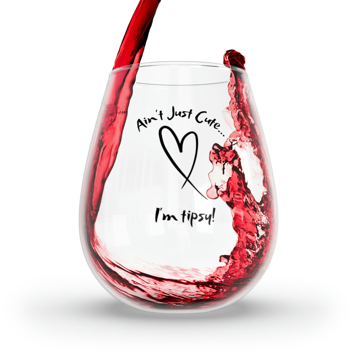 Tipsy - Stemless Wine Glass, 11.75oz