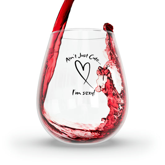 "Sexy" Stemless Wine Glass, 11.75oz