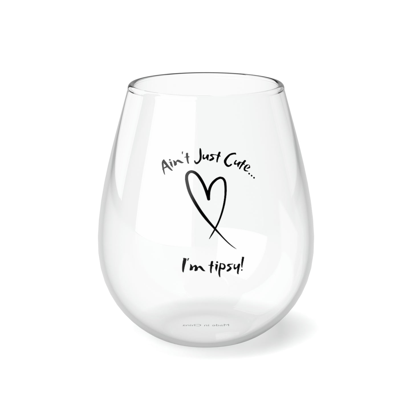 Tipsy - Stemless Wine Glass, 11.75oz