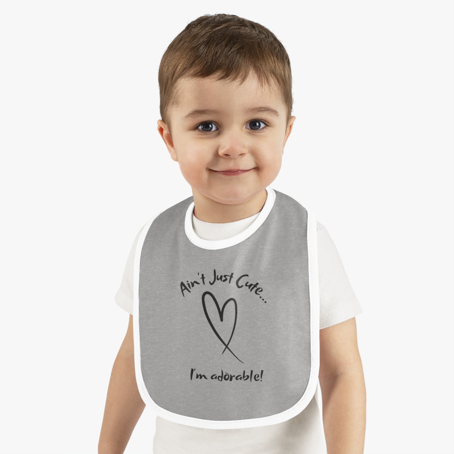 Adorable - Baby Contrast Trim Jersey Bib