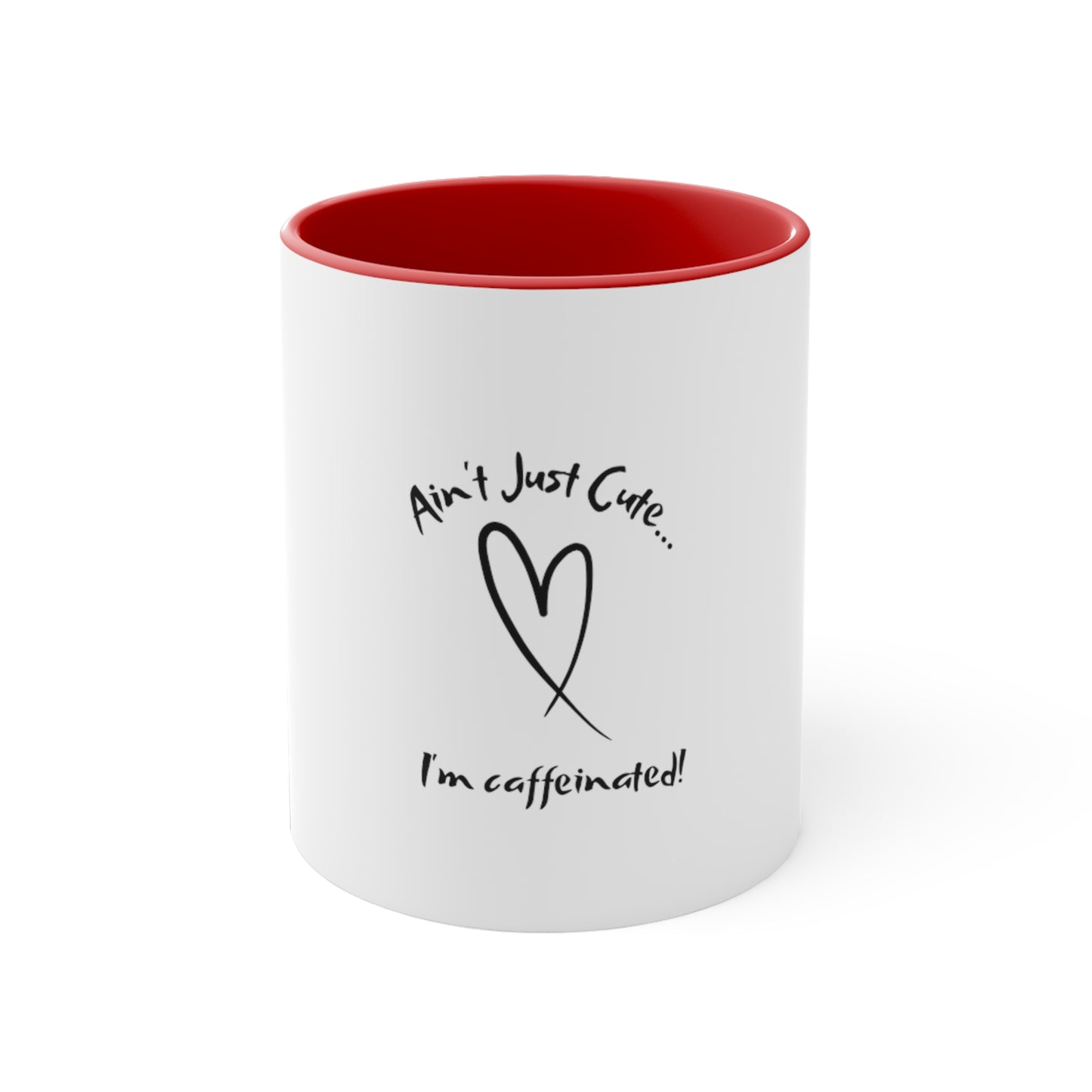 "Caffeinated" 2 tone Coffee Mug, 11oz